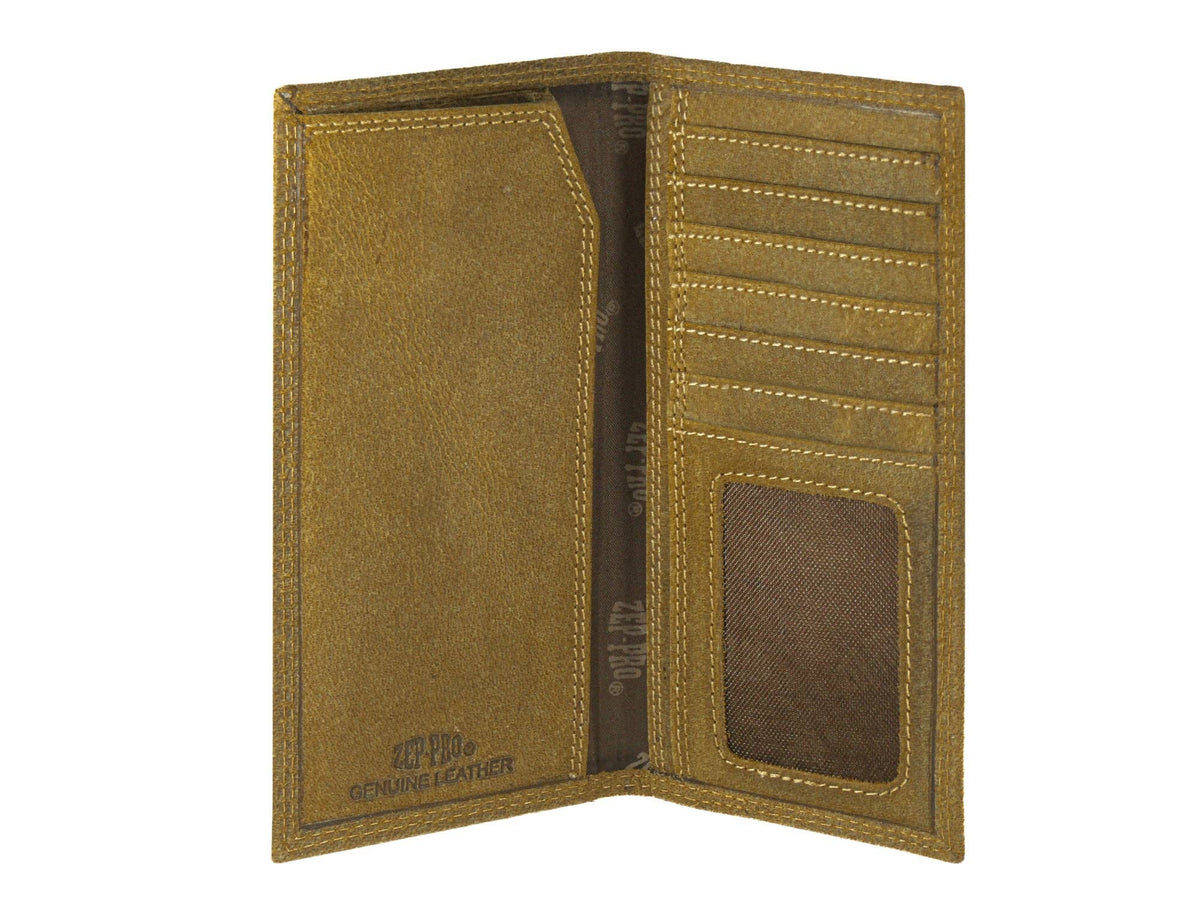 Vintage Leather Secretary Wallet - Mallard