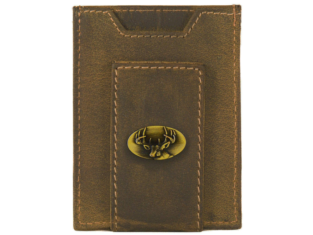 Leather Magnetic Front Pocket Wallet - Buck