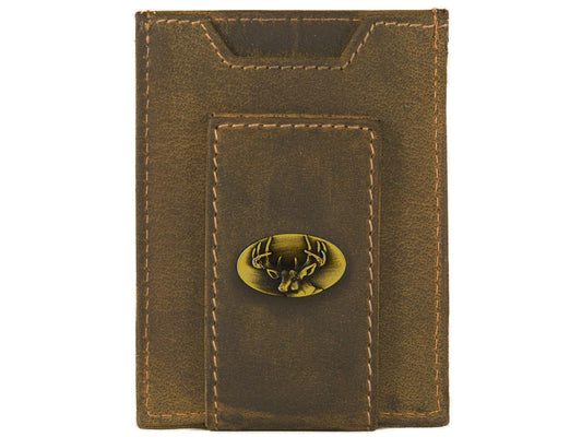 Leather Magnetic Front Pocket Wallet - Buck