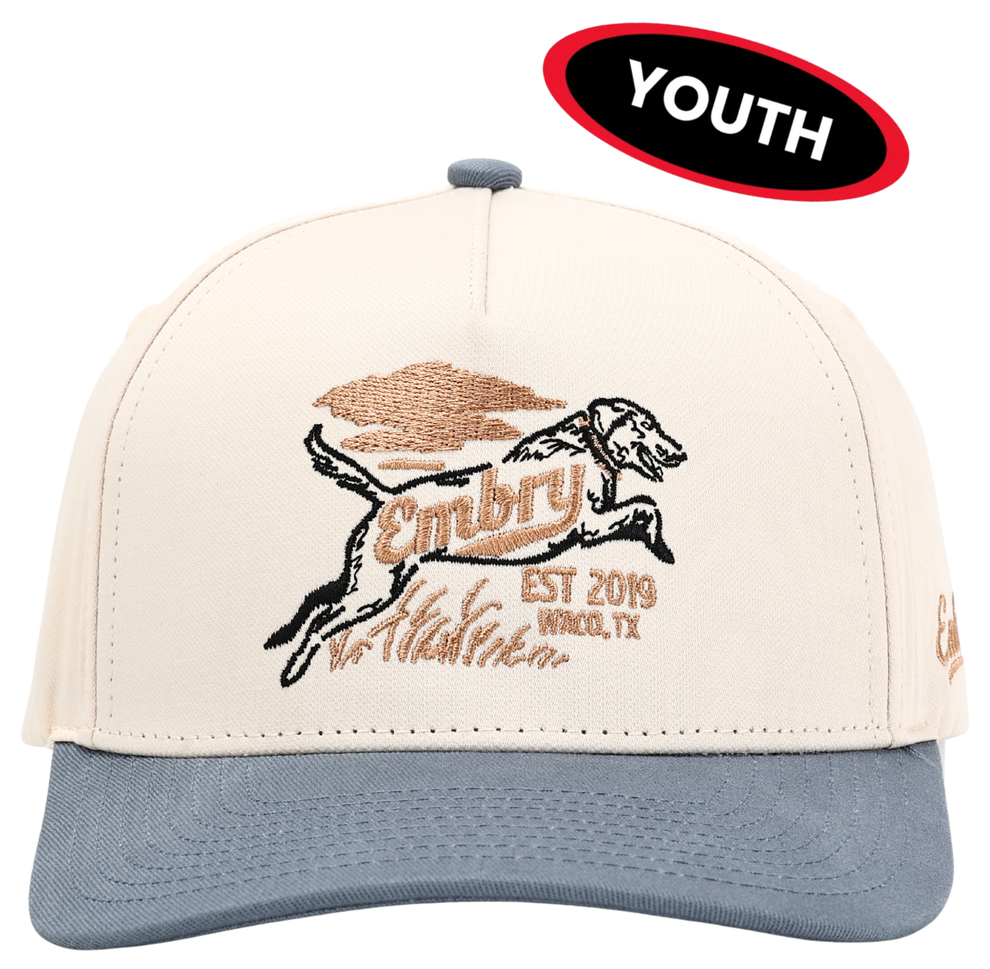 Embry Youth Hat - Cream/Blue Retriever