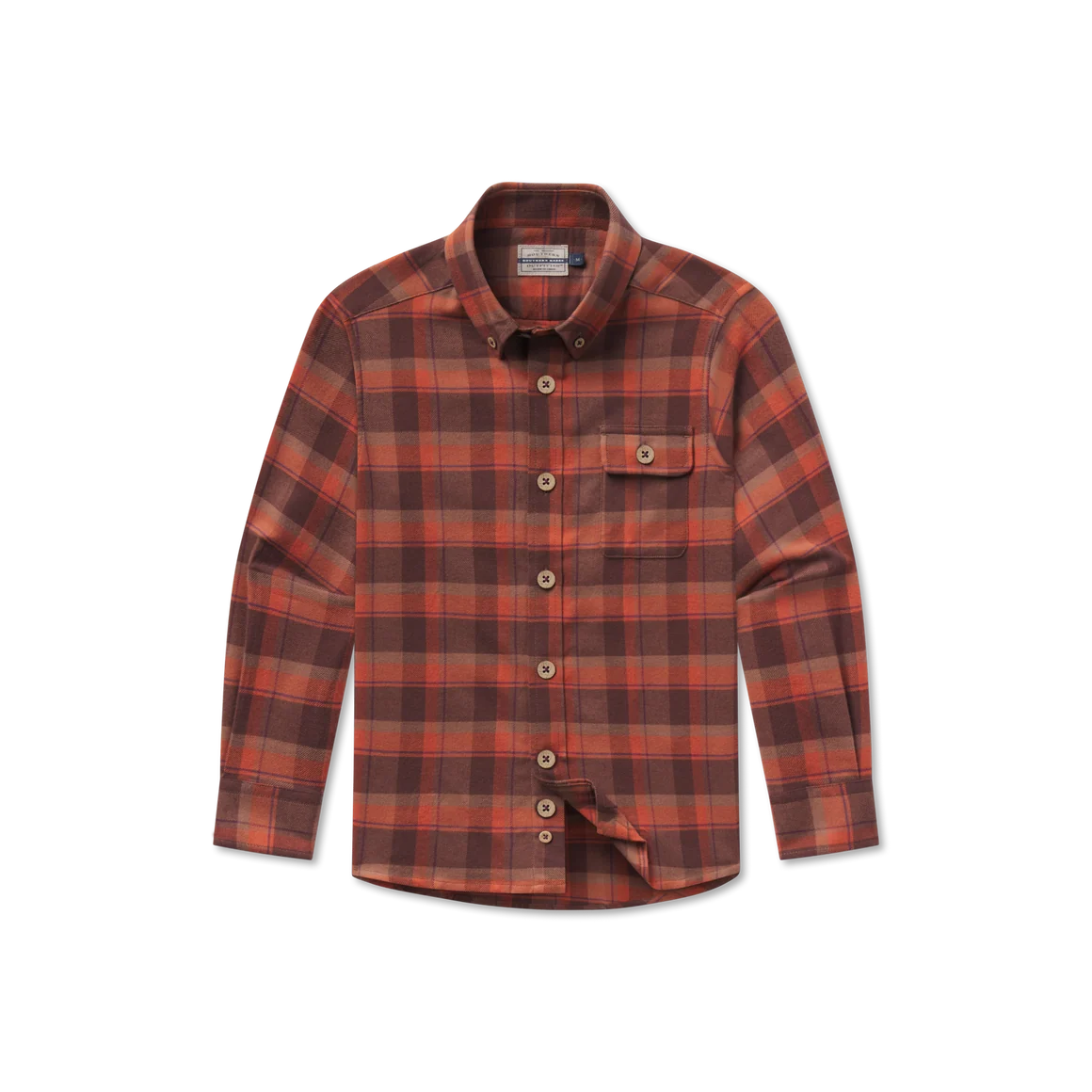 Youth Twill Flannel - Taupe & Brown