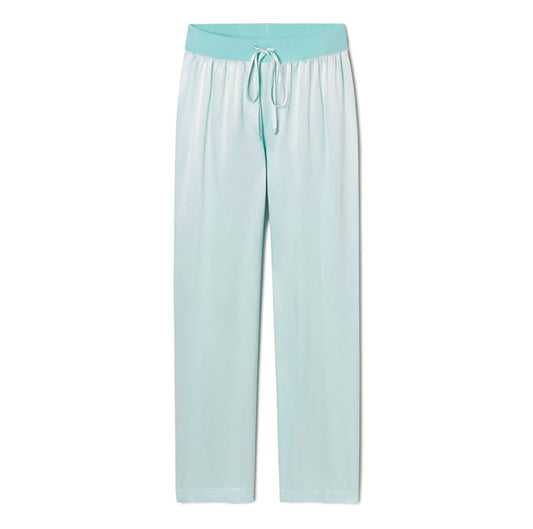 Jolie Satin Pant - Aqua