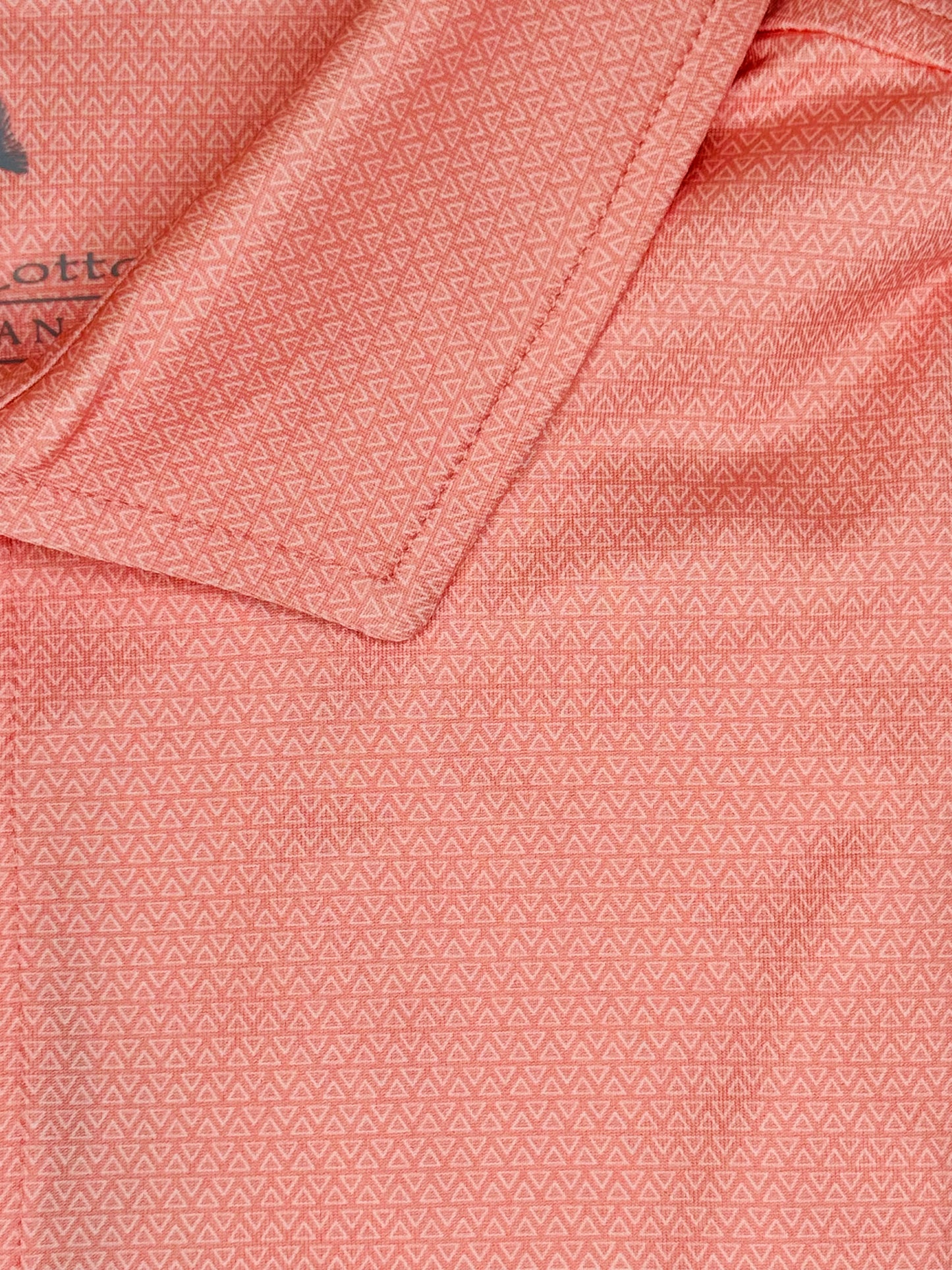 Melon Print Polo