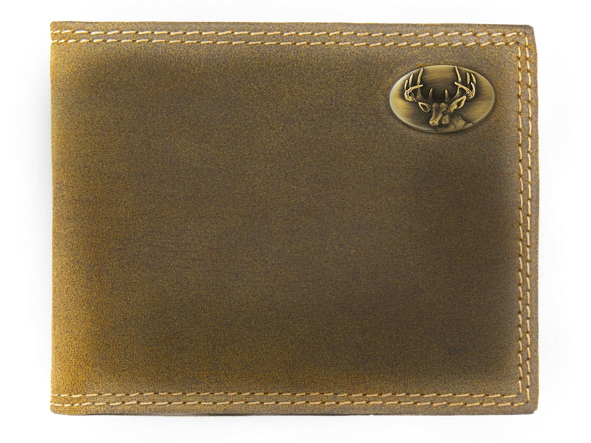 Vintage Leather Bifold Wallet - Buck