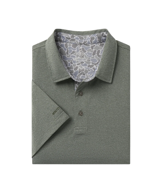 Grayton Heather Polo - Gunstock