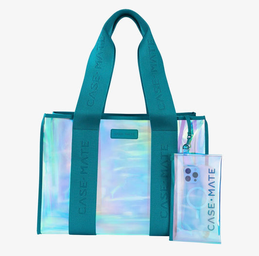 Jelly Tote Bag - Emerald Blue Soap Bubble