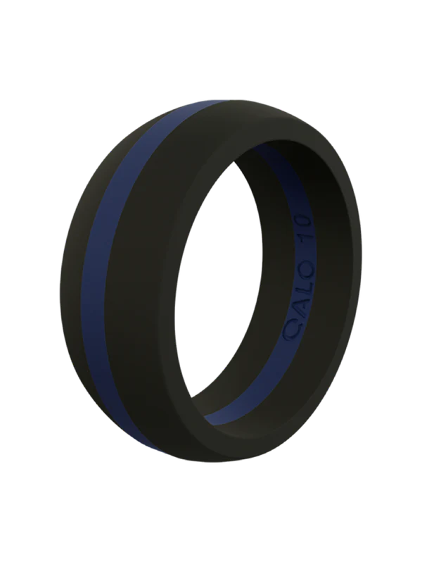 Thin Blue Line Silicone Ring