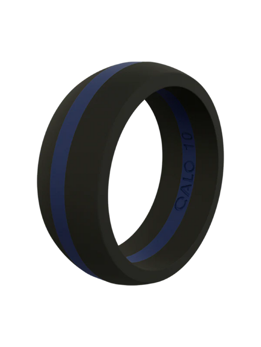 Thin Blue Line Silicone Ring