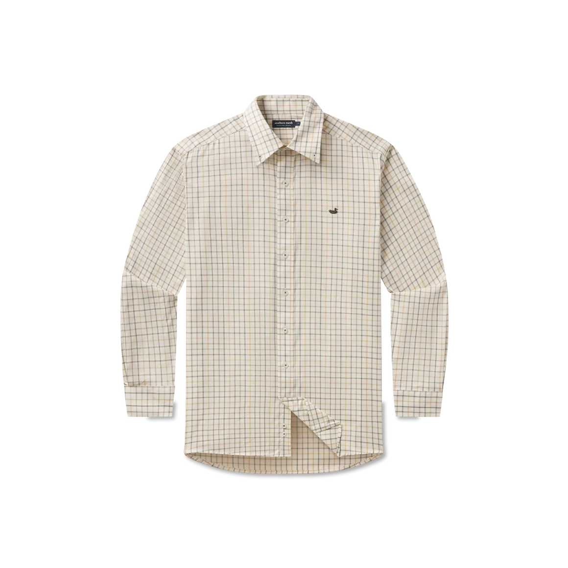 Chateau Windowpane Dress Shirt - Oatmeal