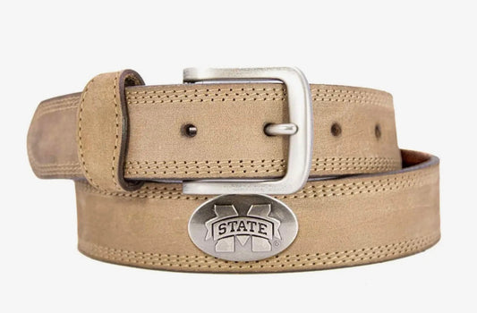 Zep-Pro Men's Crazyhorse Leather Belt - Mississippi State