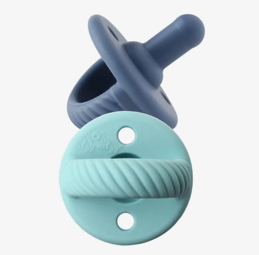 Blue+Navy Cables 0-6m Sweetie Soother™ Pacifier Sets (2-pack)