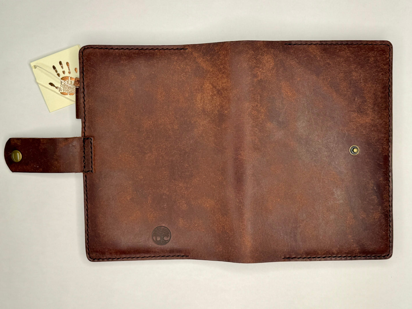 Italian Leather Notebook - Pueblo, Tobacco