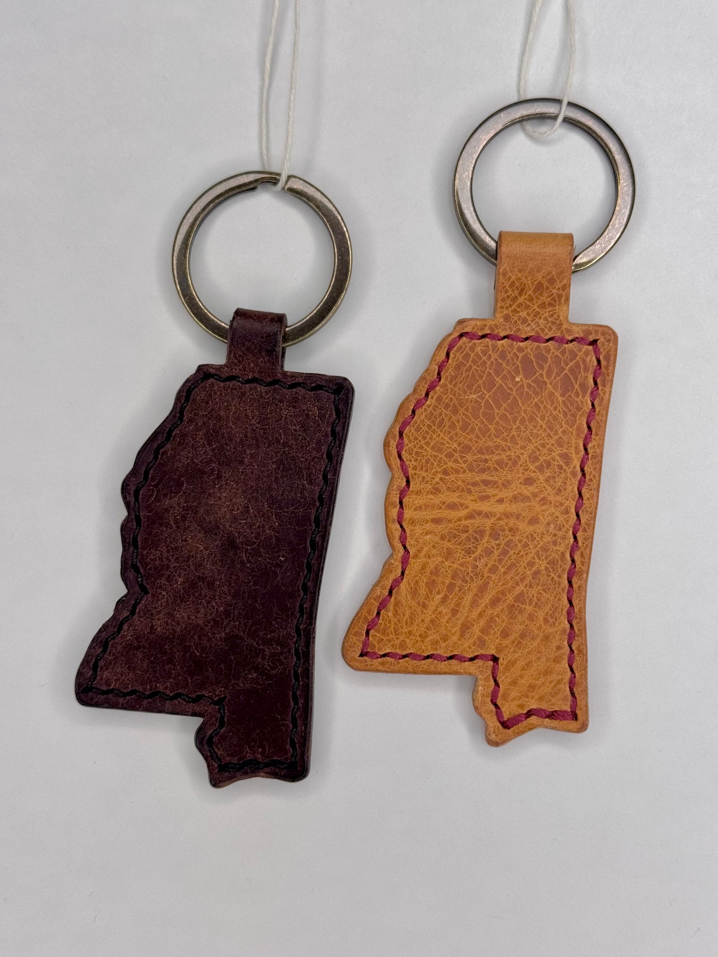Italian Leather Keychain - MS