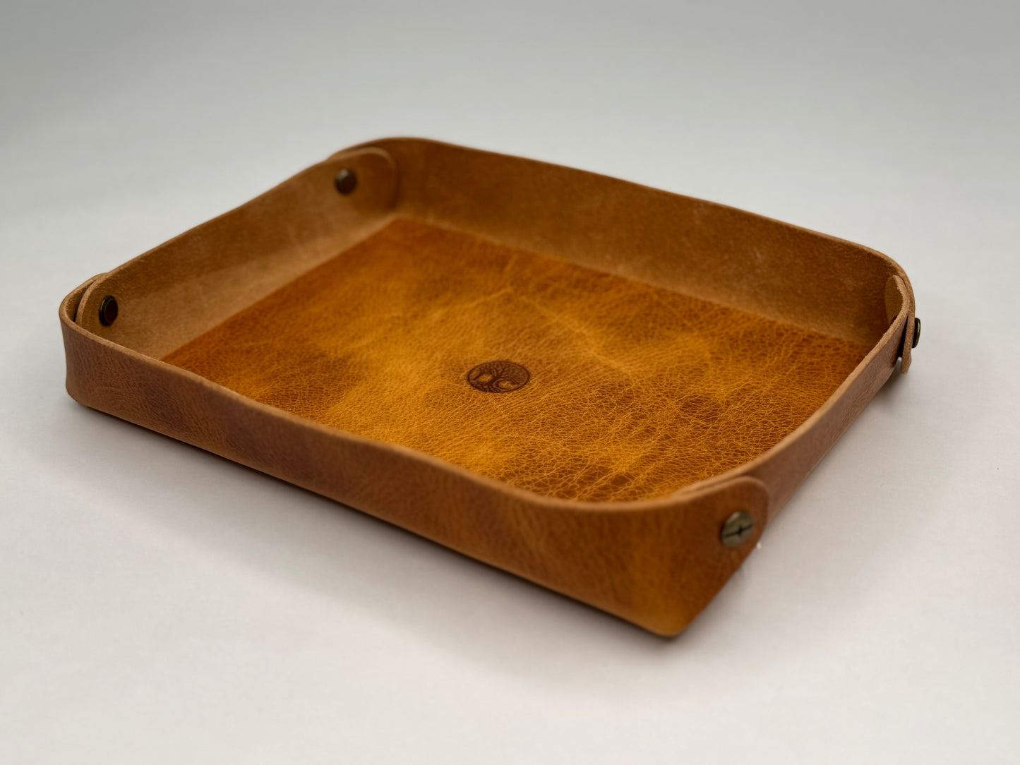 Italian Leather Valet Tray - Natural