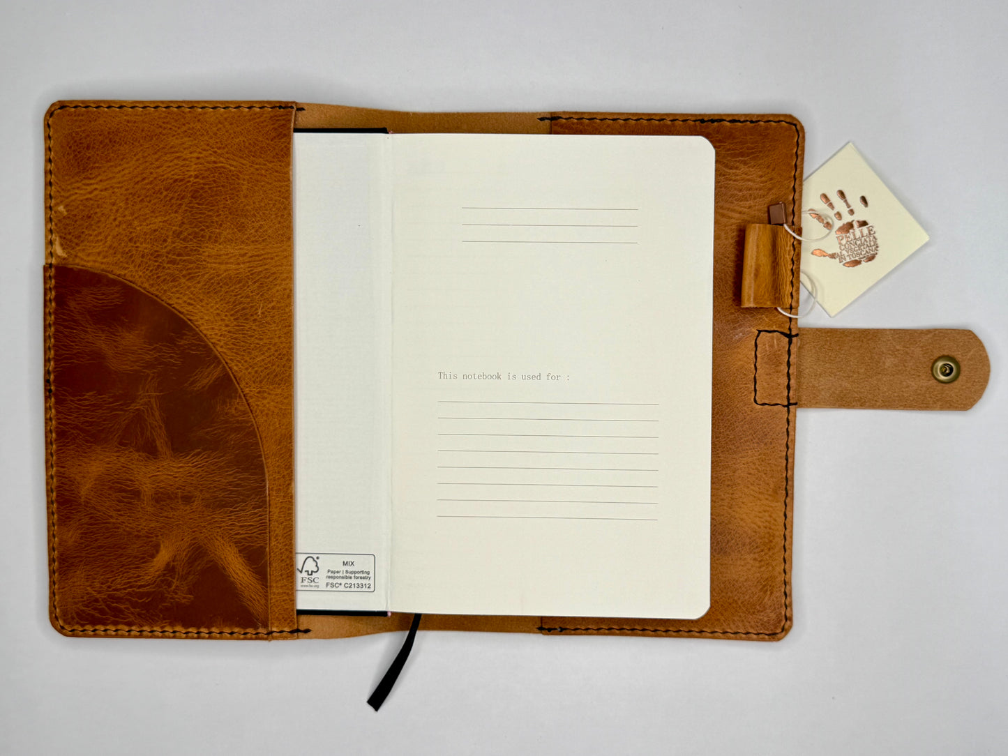 Italian Leather Notebook - Pueblo, Natural