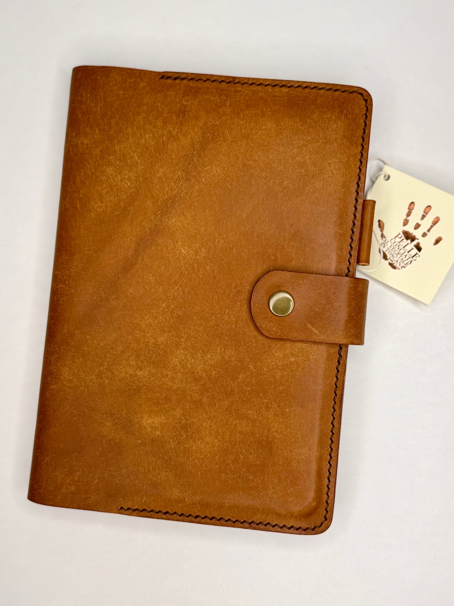Italian Leather Notebook - Pueblo, Cognac