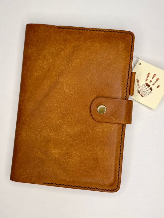 Italian Leather Notebook - Pueblo, Cognac