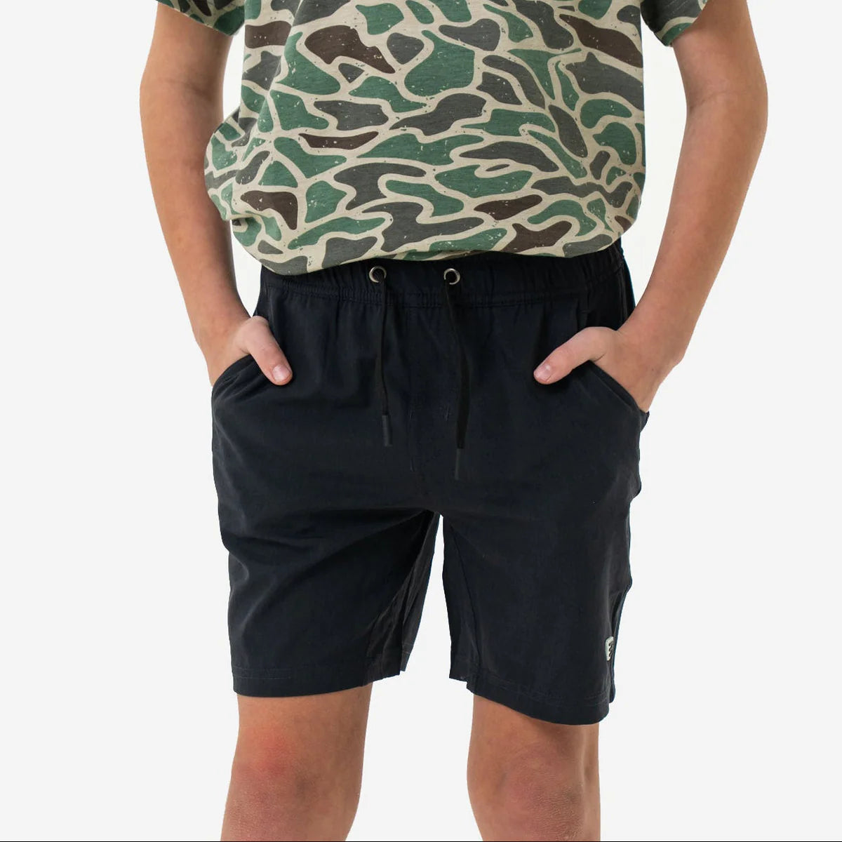Youth Athletic Short - Heather Black