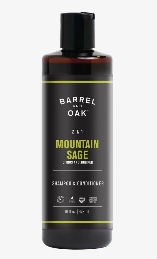 Barrel & Oak 2-in-1 Shampoo and Conditioner - Mountain Sage