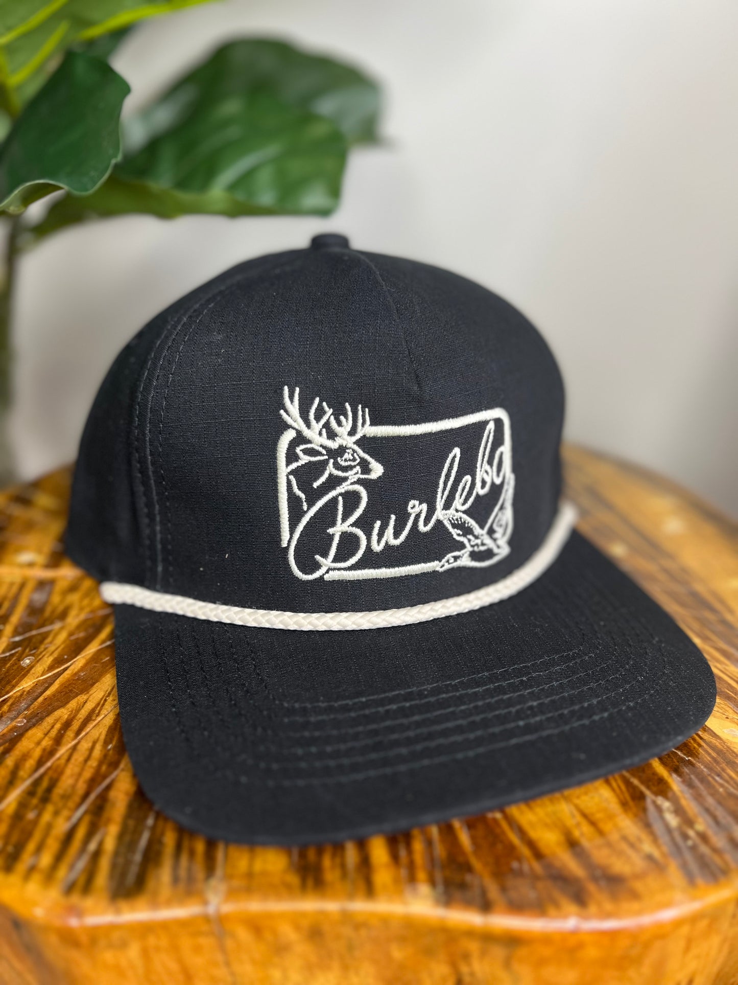 Burlebo Black Patch Logo Rope Hat
