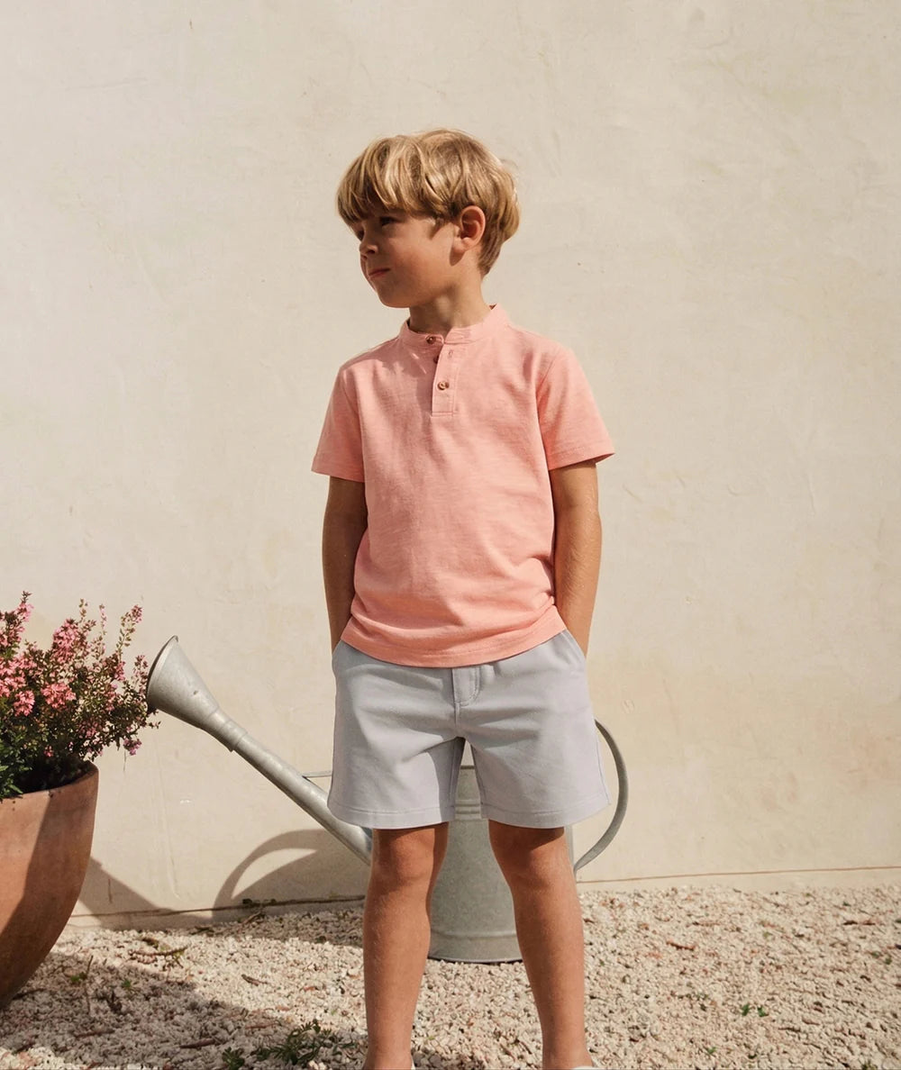 Youth Max Comfort Henley - Coral Sky