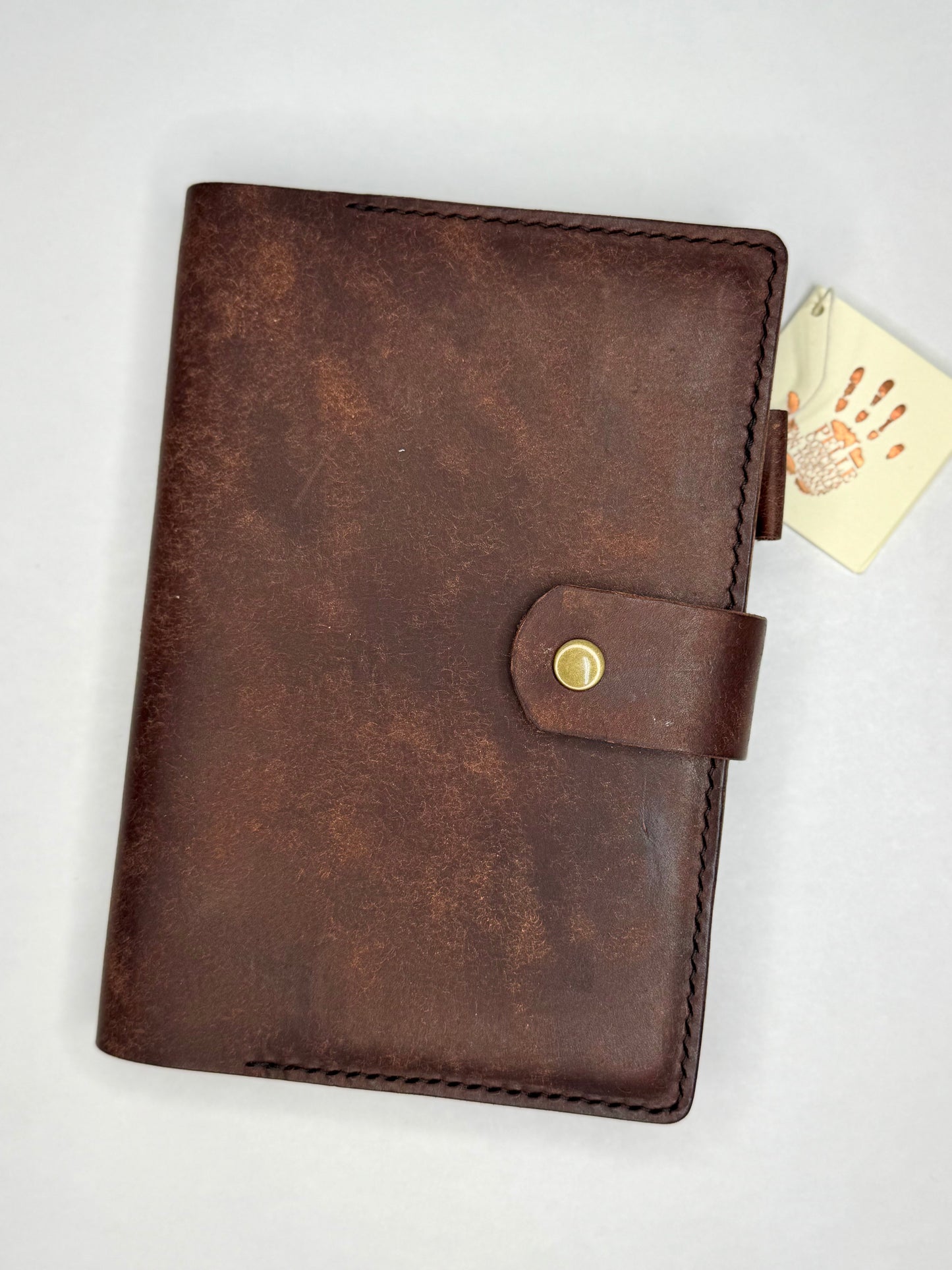 Italian Leather Notebook - Pueblo, Tobacco