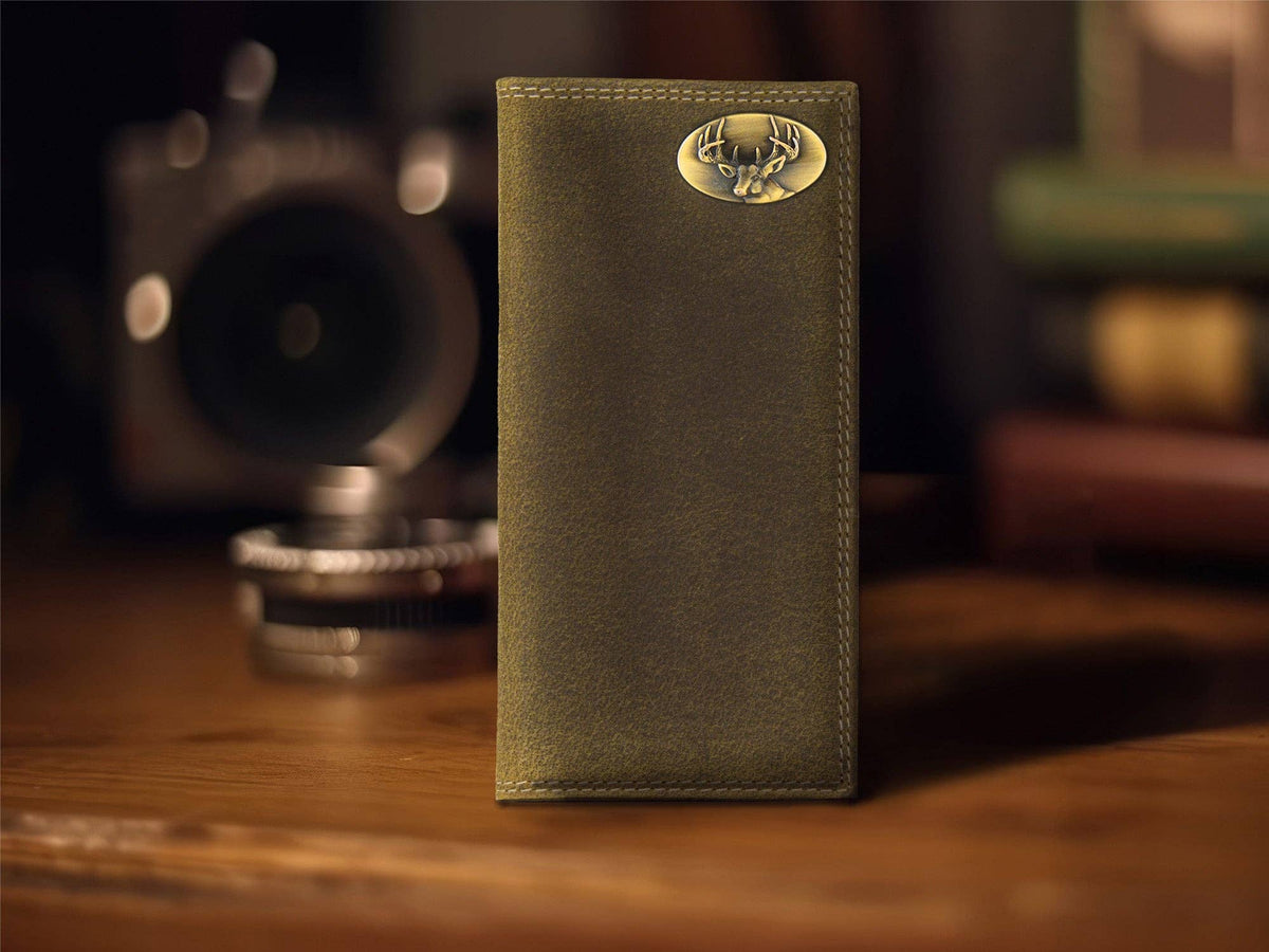 Vintage Leather Secretary Wallet - Buck