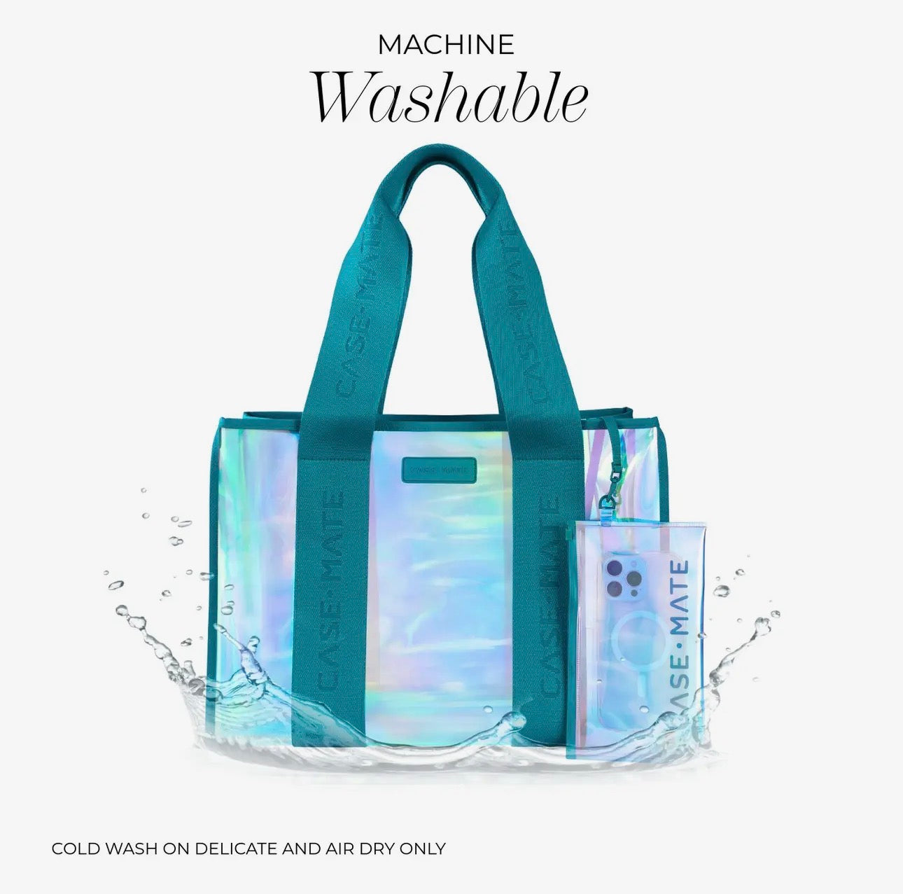 Jelly Tote Bag - Emerald Blue Soap Bubble