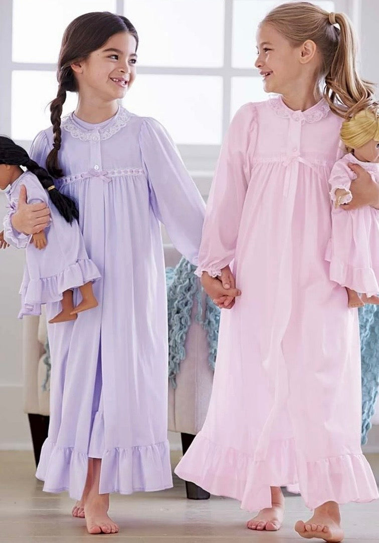 Lilac Traditional Peignoir Set