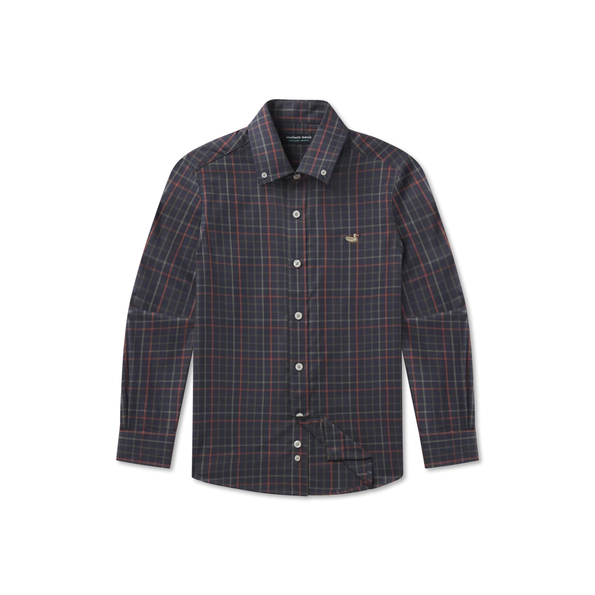Youth Dress Shirt - Navy & Olive