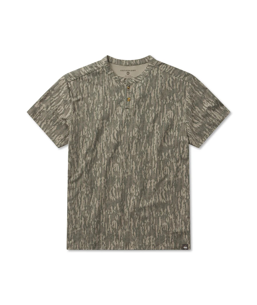 Max Comfort SS Henley - Tree Bark