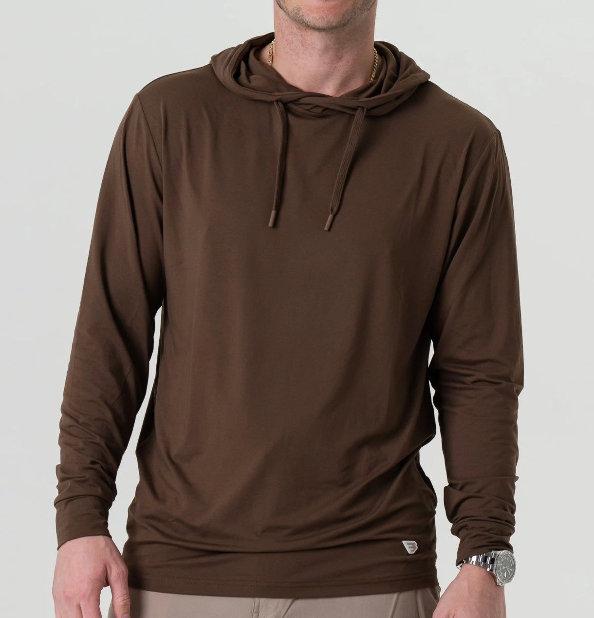 Performance Hoodie - Heather Brown