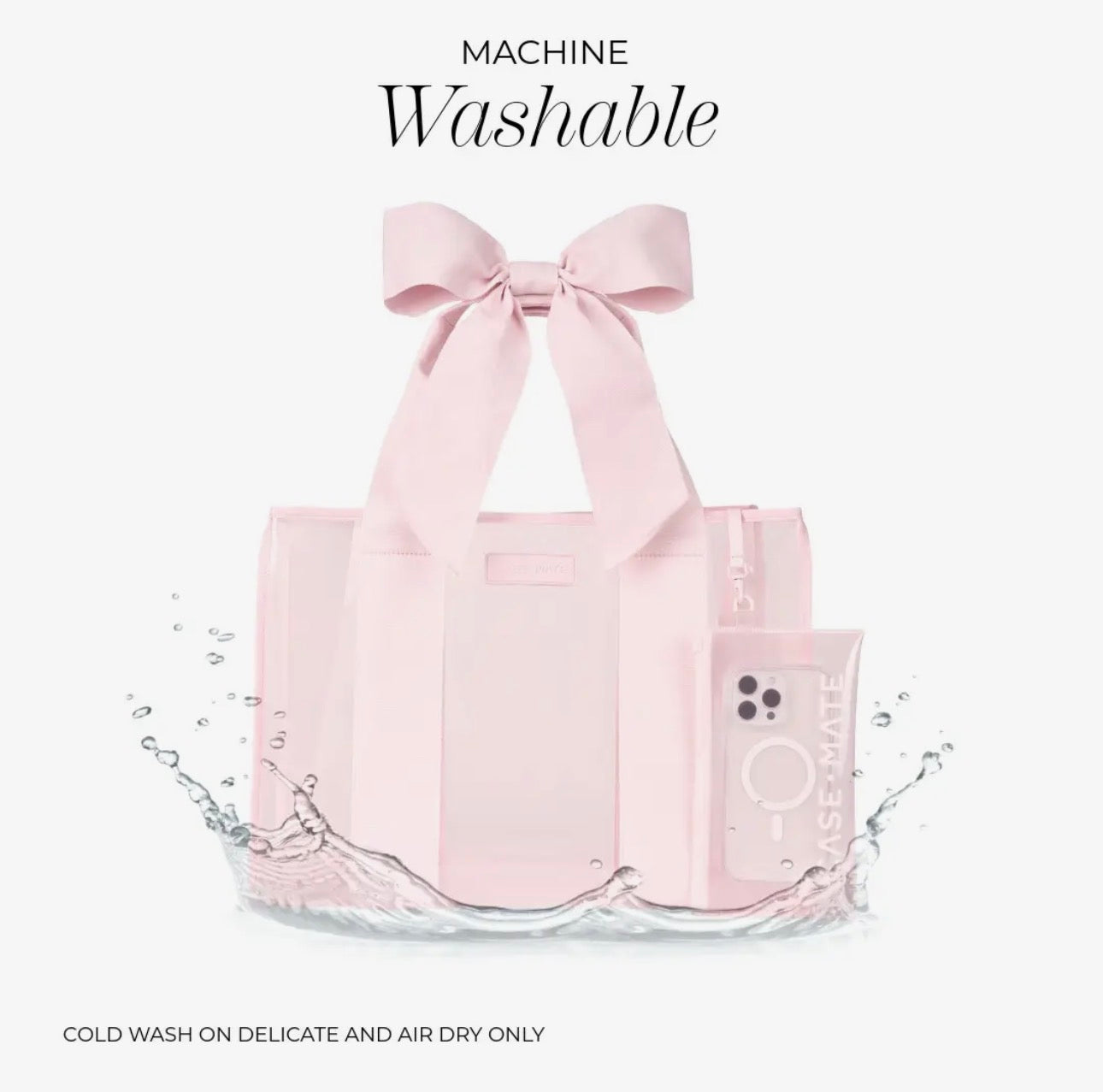 Jelly Tote Bag - Ballet Pink Bow