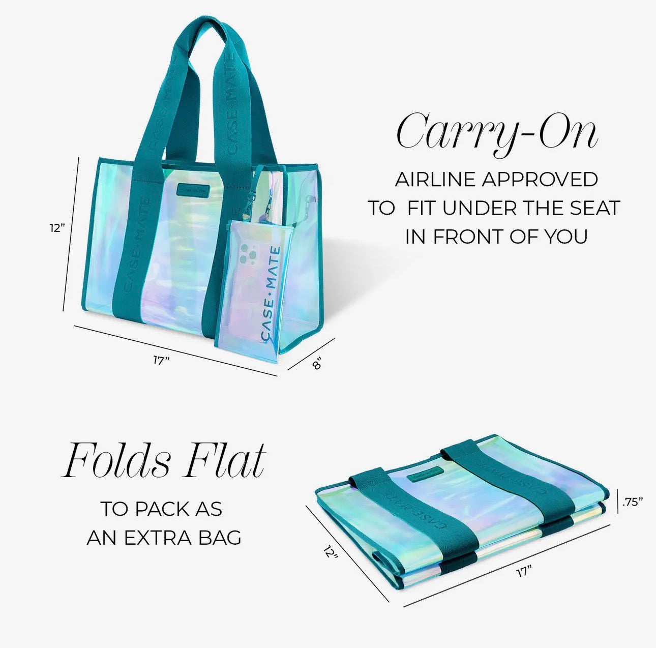 Jelly Tote Bag - Emerald Blue Soap Bubble