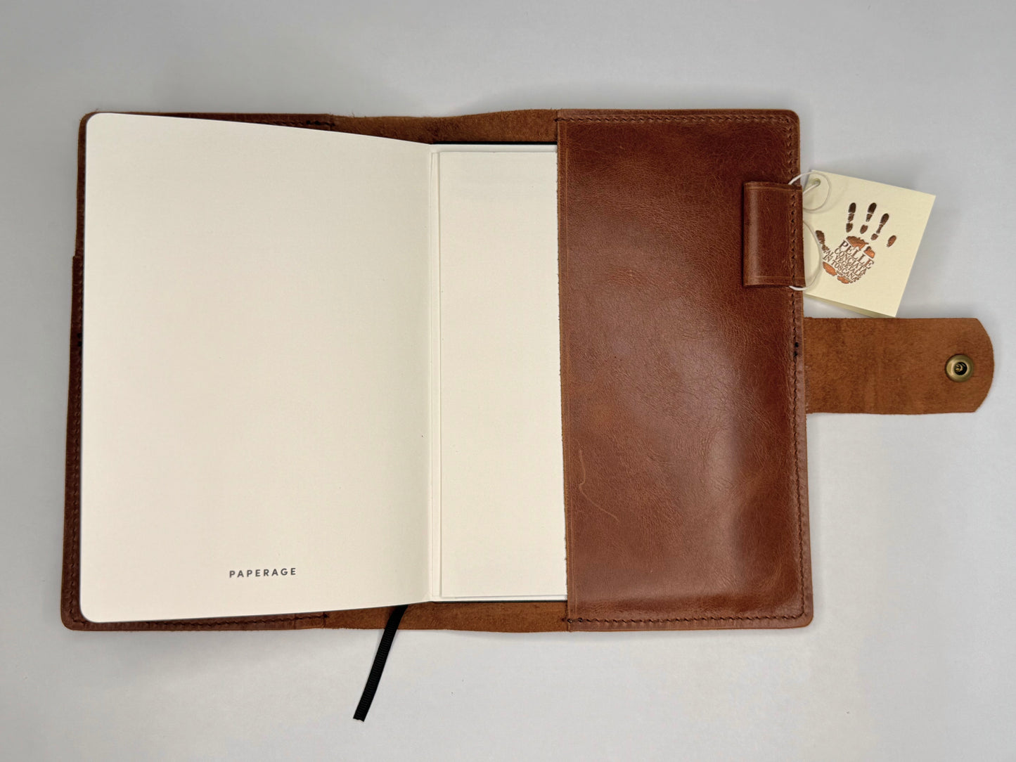 Italian Leather Notebook - Waxy, Cognac