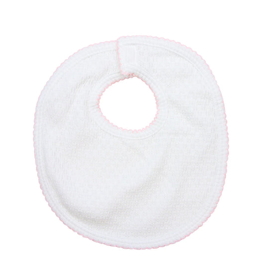 Pink Trim Knit Bib