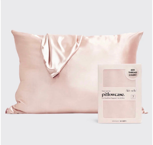 Kitsch Satin Pillow Case - Blush