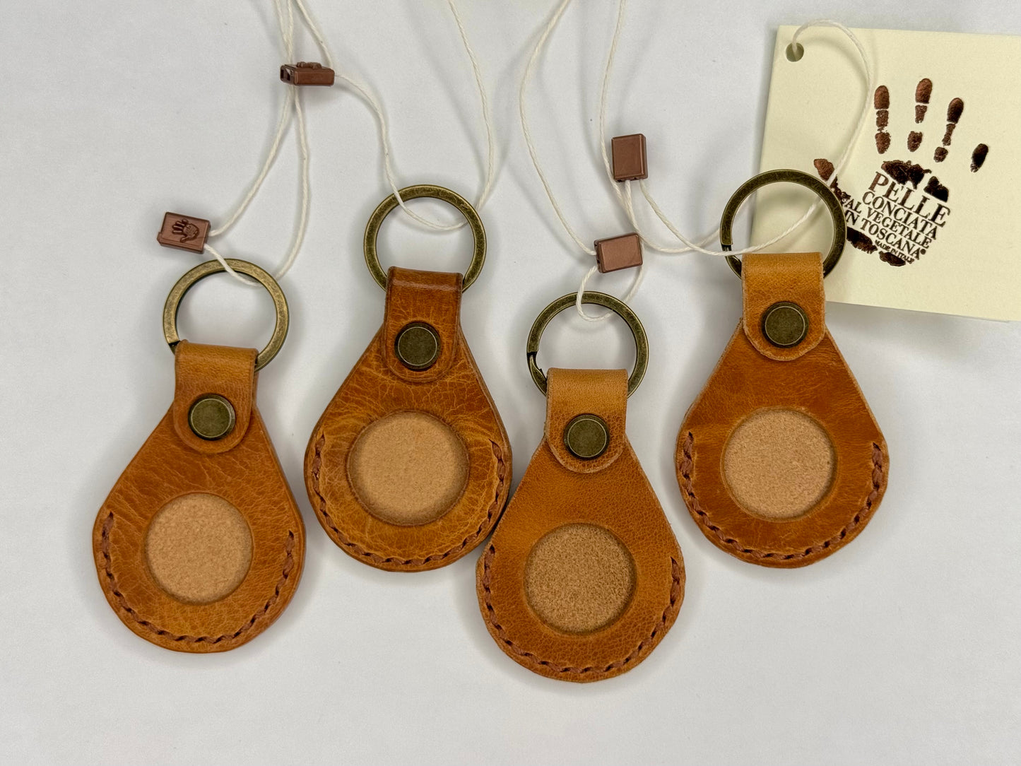 Italian Leather Keychain - AirTag