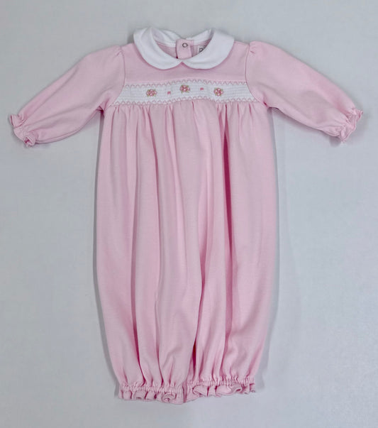 Smocked Knit Converter Gown