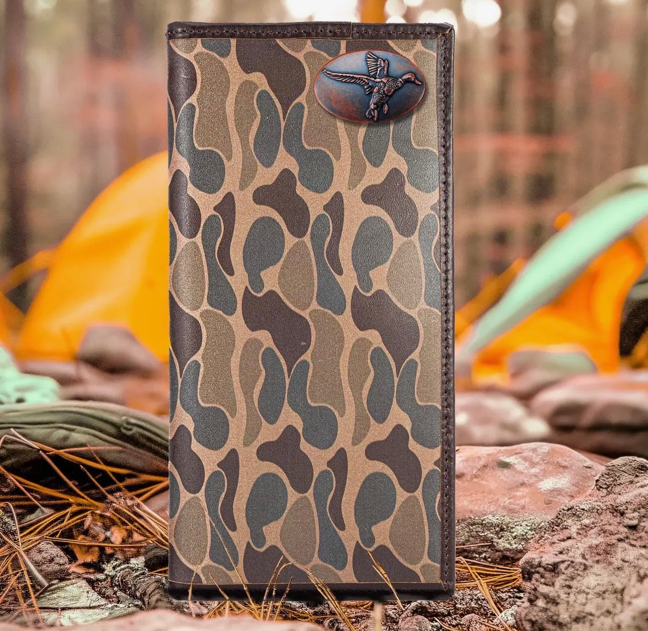 Zep-Pro Leather Secretary Wallet - Mallard/Old School Camo