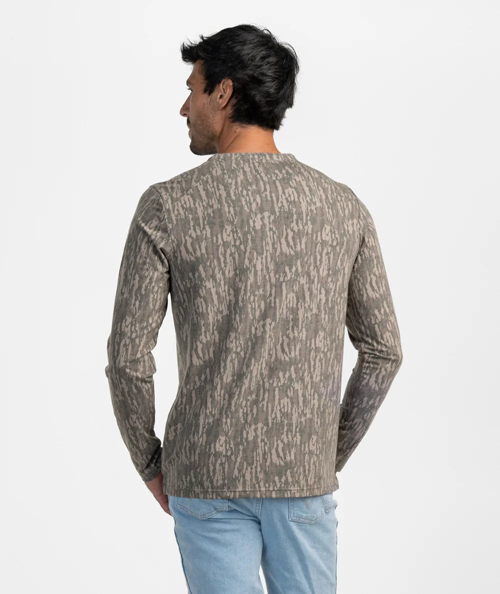 Max Comfort LS Henley - Tree Bark