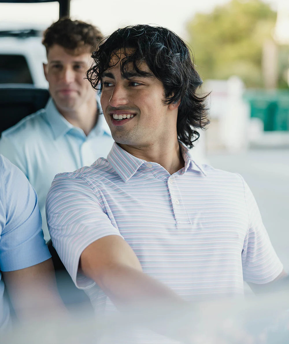 Tybee Stripe Polo - Maverick