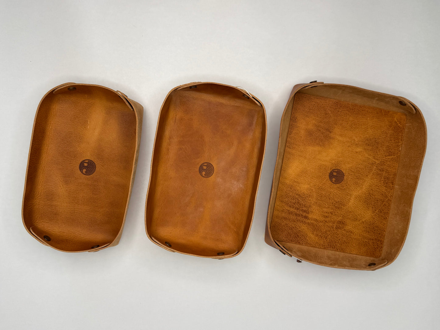 Italian Leather Valet Tray - Natural