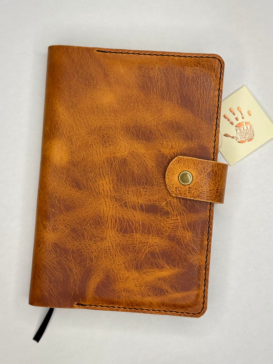Italian Leather Notebook - Waxy, Natural