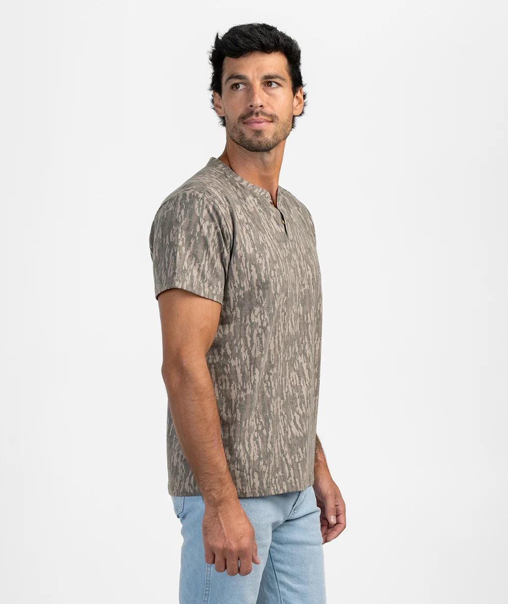 Max Comfort SS Henley - Tree Bark