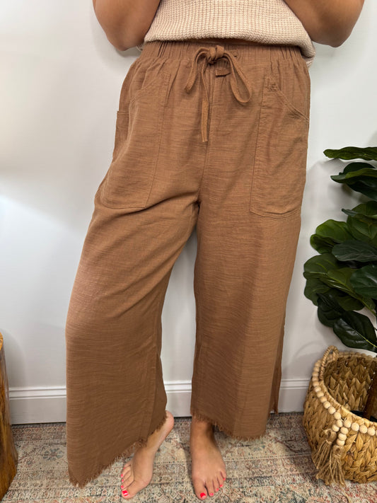 Just Flowin’ Pants - Caramel Brown