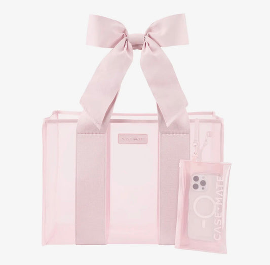 Jelly Tote Bag - Ballet Pink Bow