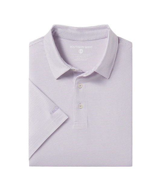 Madison Stripe Polo - Orchid Petal