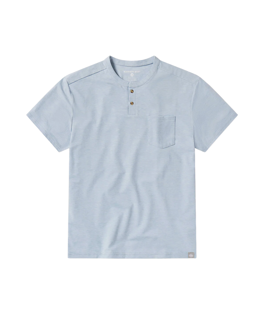 Max Comfort SS Henley - Blue Pearl