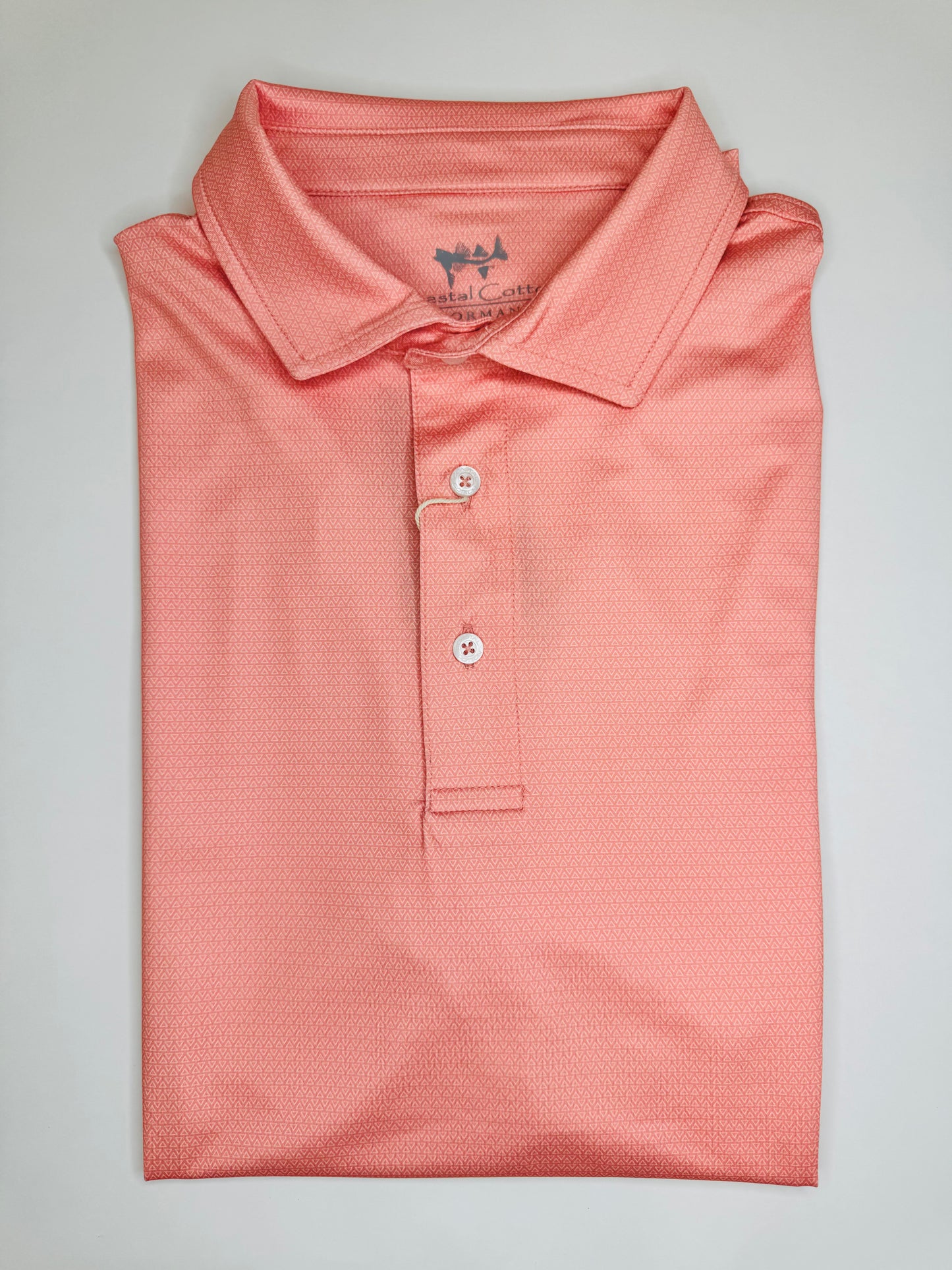 Melon Print Polo